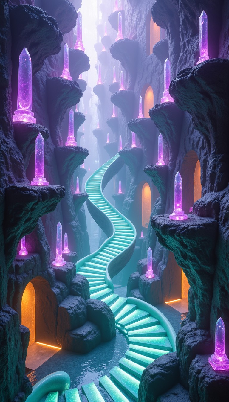 Free Crystal Spiral Pathway Image - Surreal, Fantasy, Crystal ...