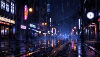 Free Rainy Neon Night Image - Rain, Neon, Cityscape | Download at StockCake