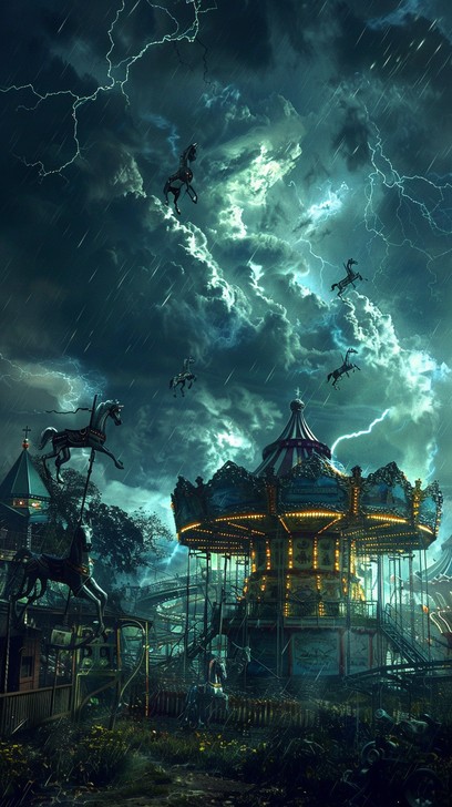 Storm Graphics In the midst of a tumultuous night, the scene unfolds around an old ...