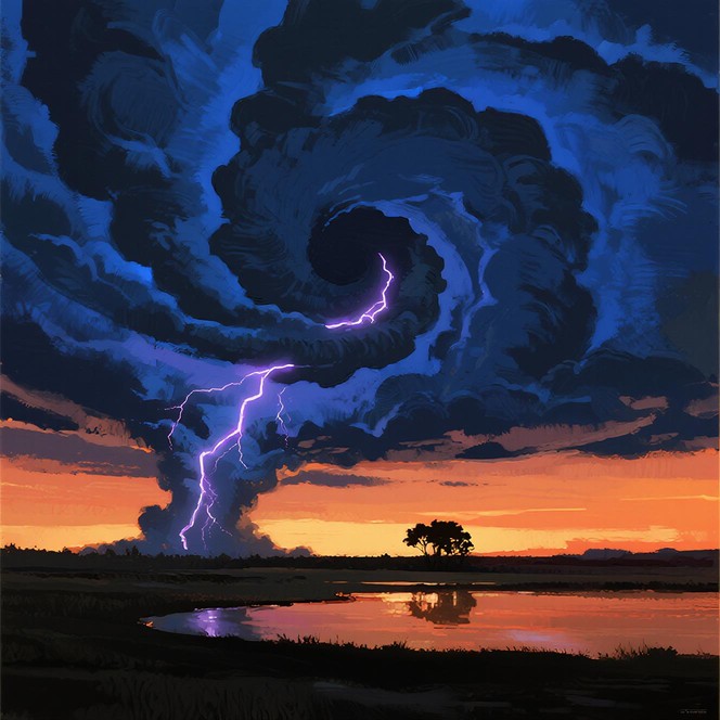 Free Spiral Storm Lightning Image | Download at StockCake
