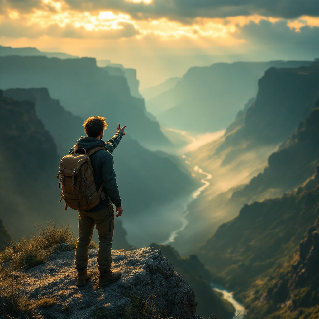 Free Adventure Awaits Beyond Image - Adventure, Hiker, Canyon ...