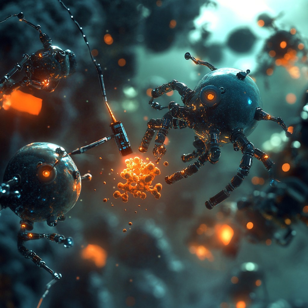 Free Nanotech particle interaction Image - Nanotechnology, Robotics ...