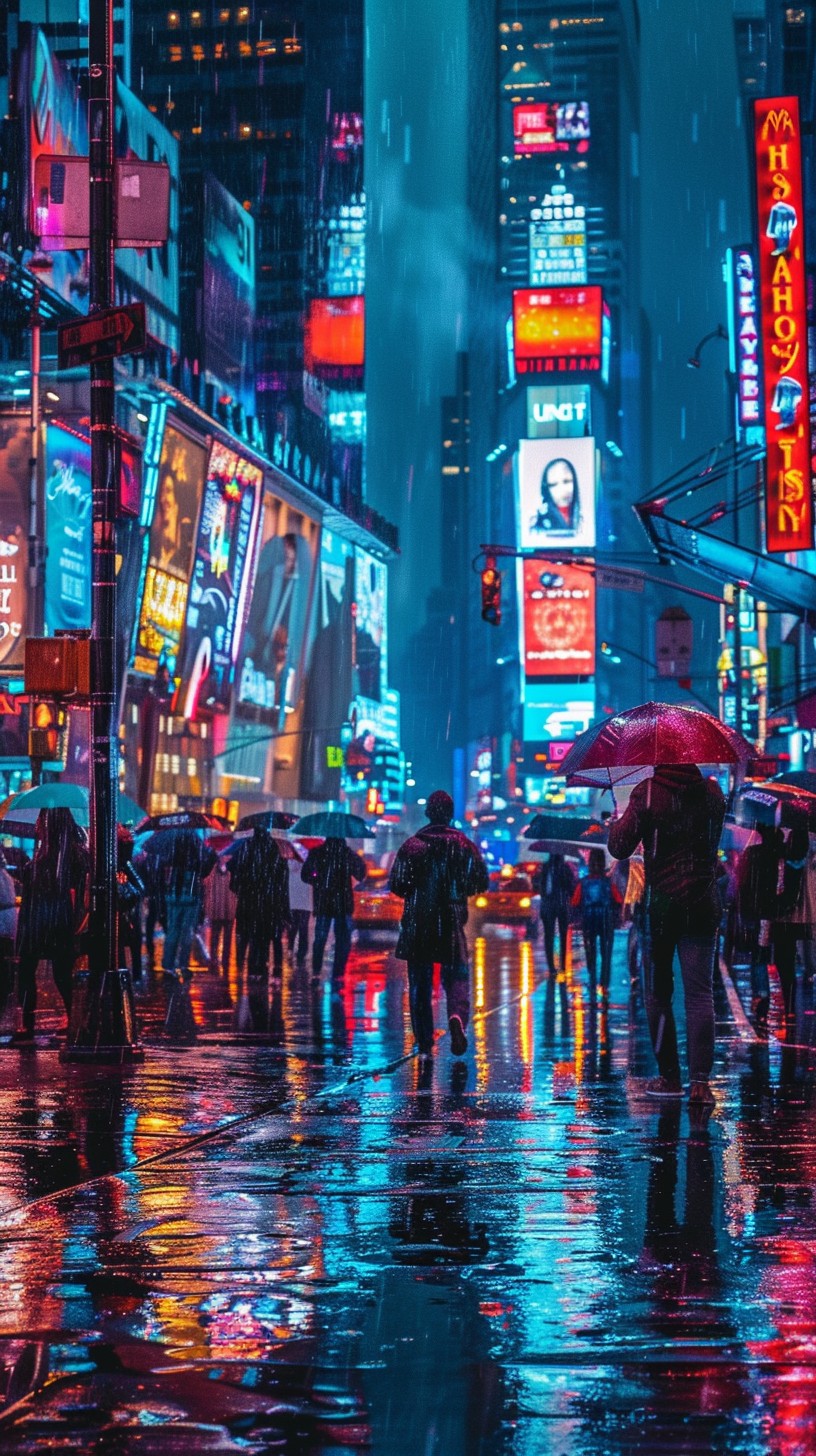 Free Rainy City Lights Image - City, Rain, Night | Download at StockCake