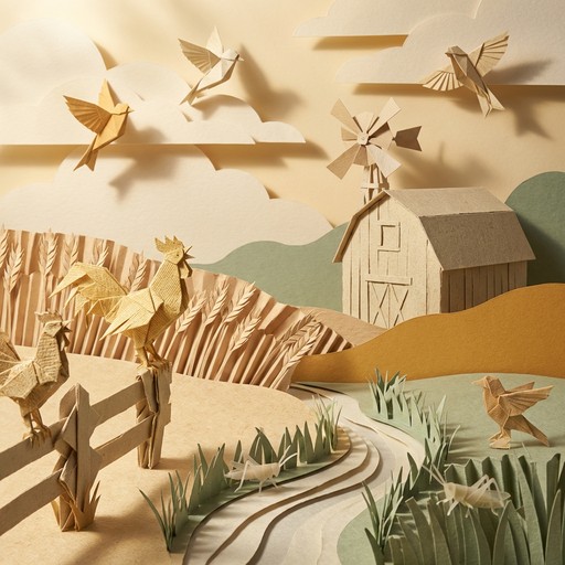 Free Paper Farm Diorama Image - Papercraft, Origami, Diorama | Download ...