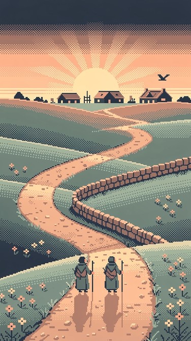 Free Pixel Dawn Journey Image - Pixel, Retro, 8-bit | Download at StockCake