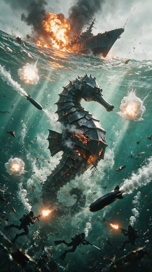 Download Underwater Seahorse Battle Stock Images for Free | StockCake