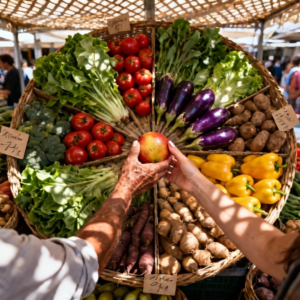 Round Produce Free Colorful Produce Wheel Photo - Vegetables, Market, Produce ...