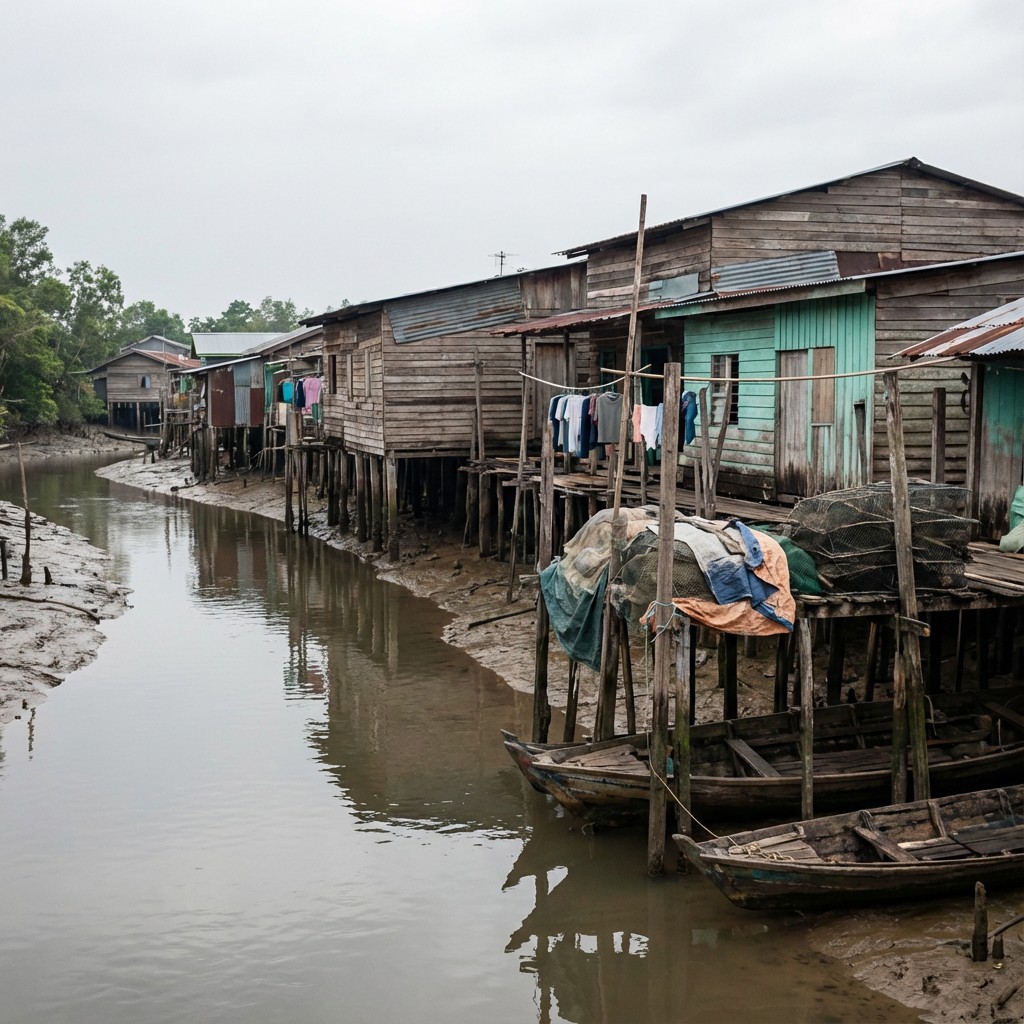 Free Waterside Community Living Image - Riverbank, Houses, Stilts ...