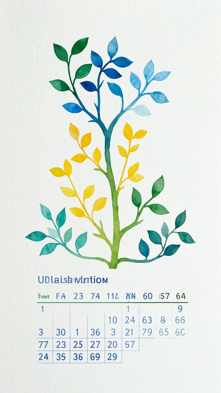Free Colorful Calendar Tree Image - Watercolor, Tree, Calendar ...