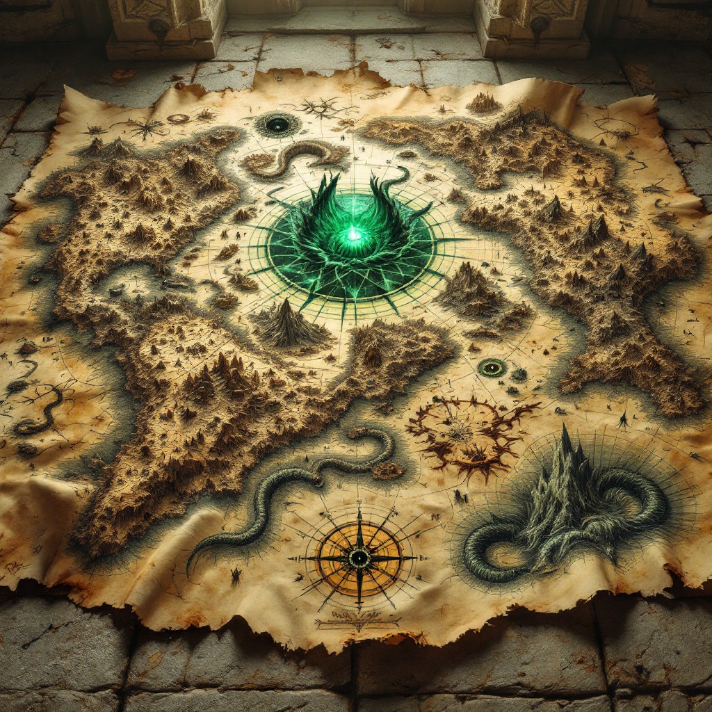 Free Cursed Cartographic Horror Image - Map, Horror, Tentacles ...