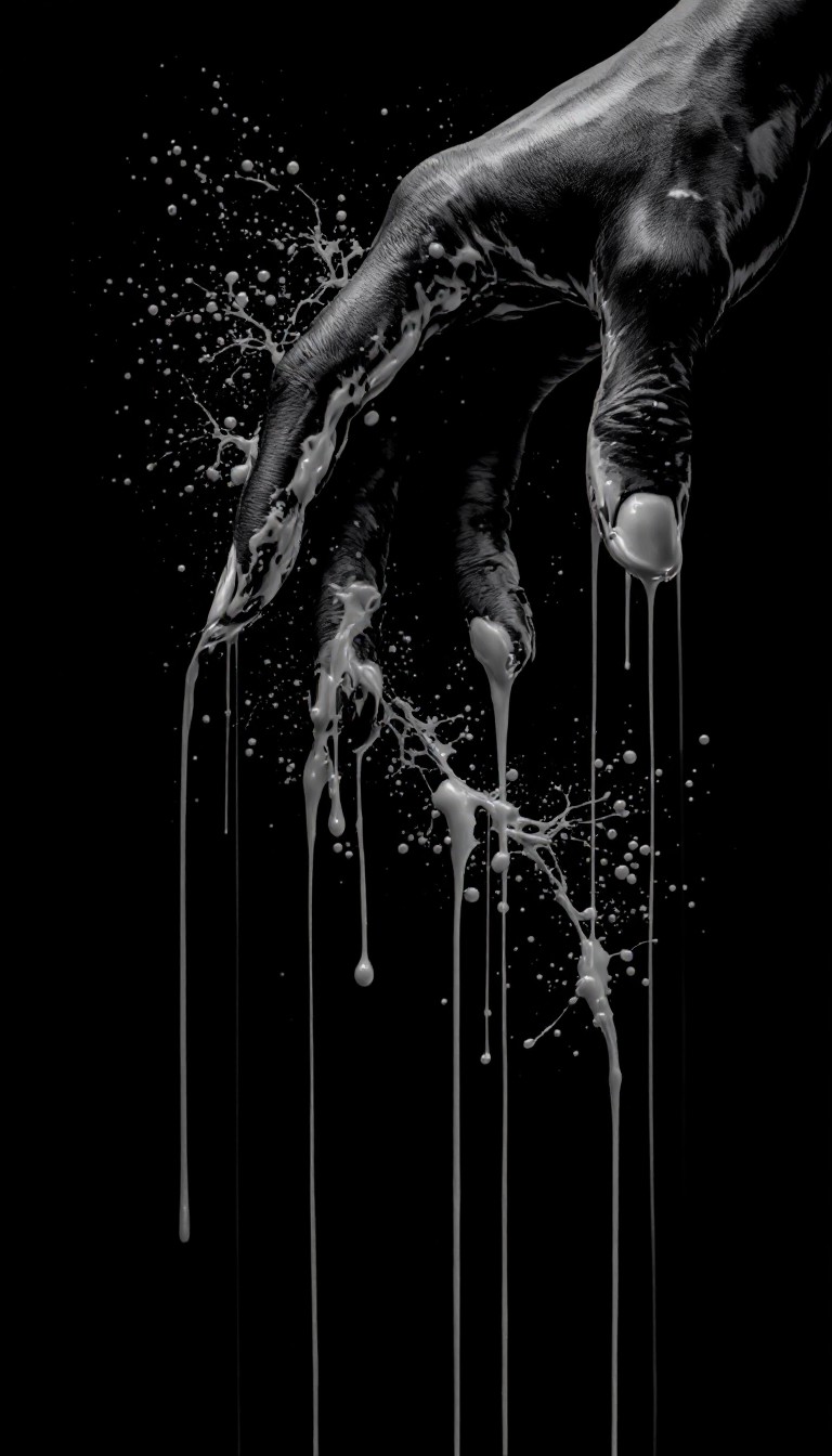 Free Dripping Paint Hand Image - Artistic, Minimal, Monochrome ...