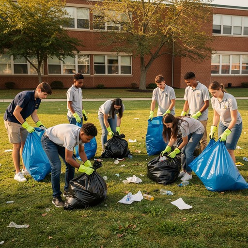 Students Clean Drive Free School Clean-Up Day Image - Teenagers, Students, Cleanup ...