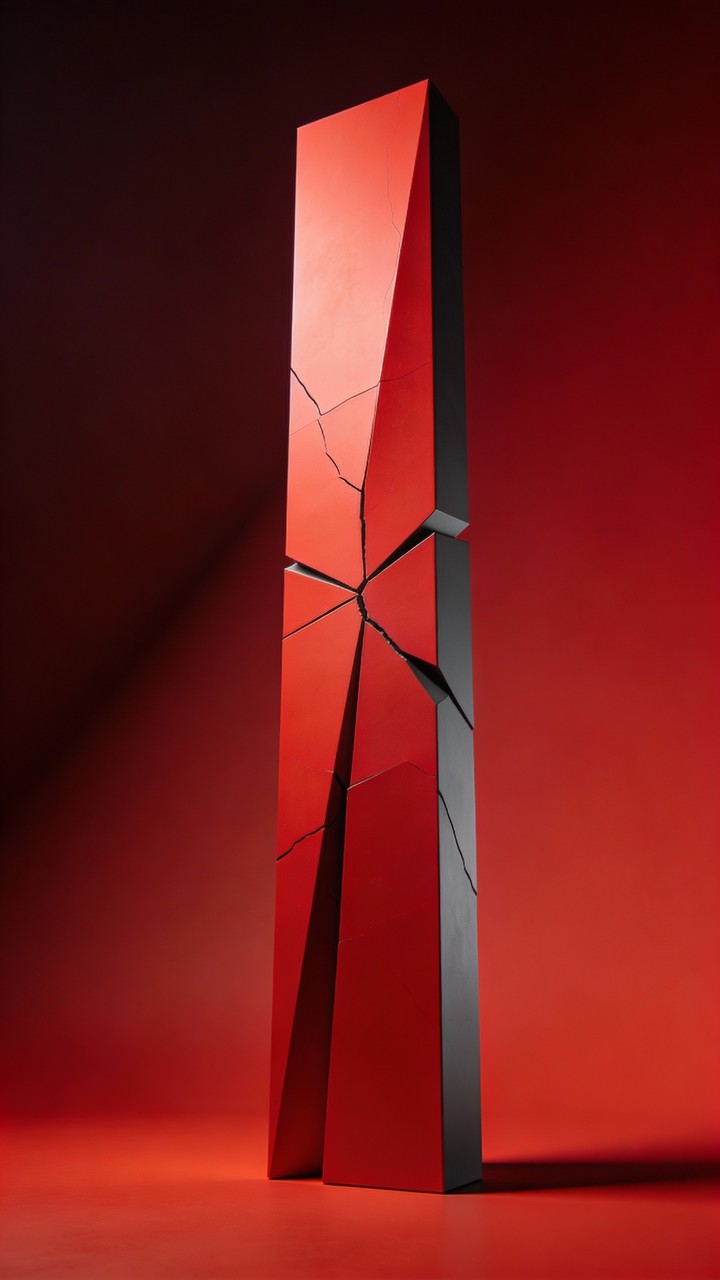 Free Fractured Red Monolith Image - 3d, Render, Abstract | Download at ...