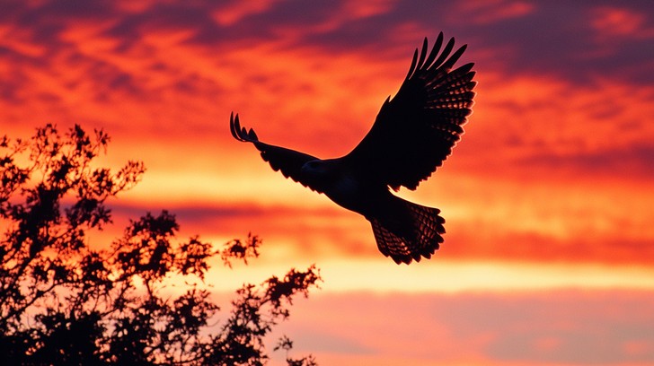 Free Eagle at Sunset Image - Eagle, Sunset, Silhouette | Download at