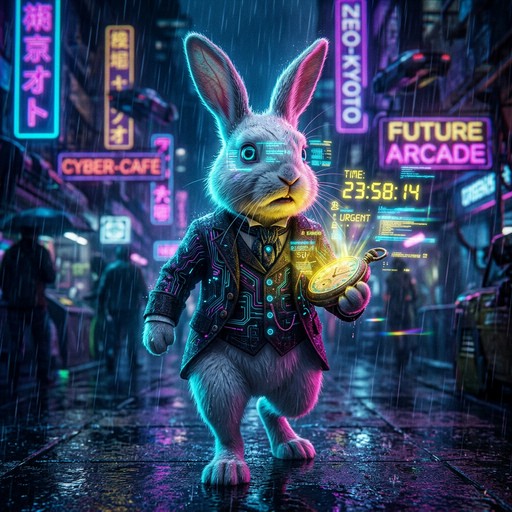 Cyberpunk Grey Rabbit Free Cyberpunk Rabbit Rush Image - Cyberpunk, Rabbit, Neon | Download ...
