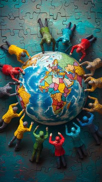 Free Global Puzzle Assembly Image - Globe, Puzzle, Miniature | Download ...