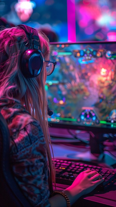 Free Gamer in Action Image - Gaming, Neon, Headphones | Download at ...