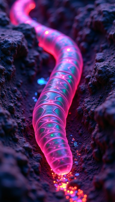 Free Neon Bio Crawler Photo - Cyberpunk, Earthworm, Bioluminescent ...