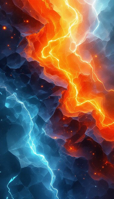 Free Fire Meets Ice Image - Abstract, Ice, Fire | Download at StockCake