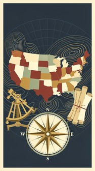 Free American Cartography Art Image - Cartography, Illustration, Vector ...