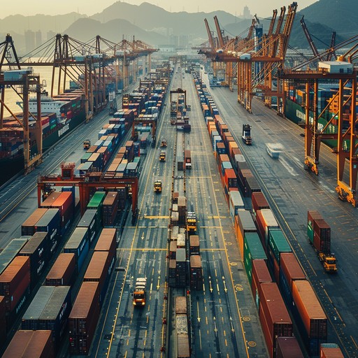Busy Container Terminal Overview Free Busy Cargo Port Image - Shipping, Containers, Port | Download at ...