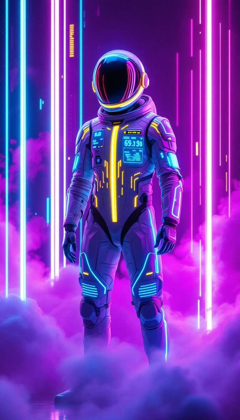 Space Explorer Color Free Neon Space Explorer Image - Cyberpunk, Neon, Futuristic | Download ...