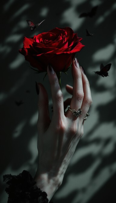Free Gothic Rose Beauty Image - Gothic, Rose, Hand | Download at StockCake