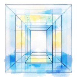 Blue Rectangular Portal Free Crystalline Blue Portal Image - Portal, Geometric, Azure ...