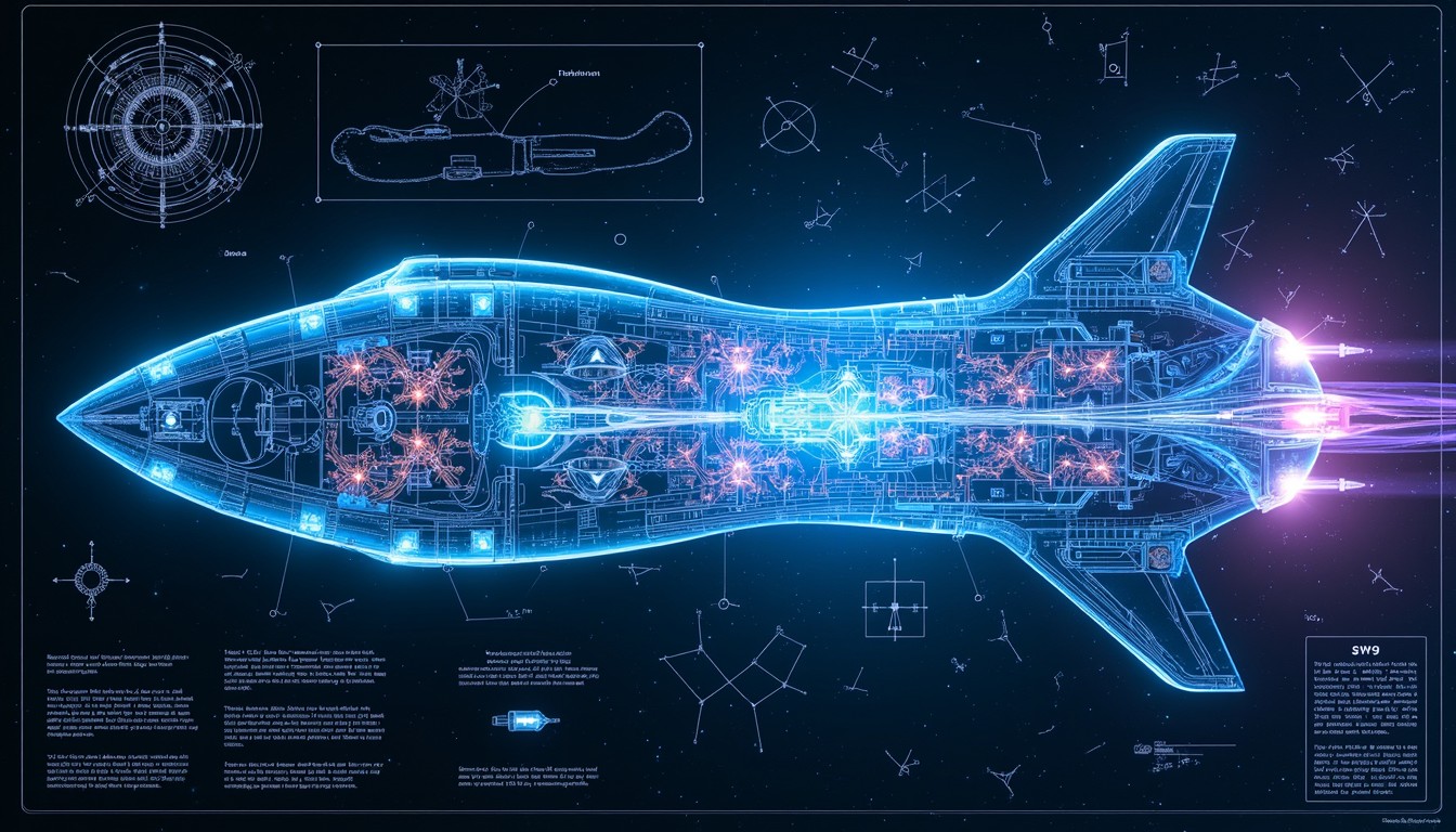 Free Interdimensional Vessel Schematic Photo - Spacecraft, Blueprint ...