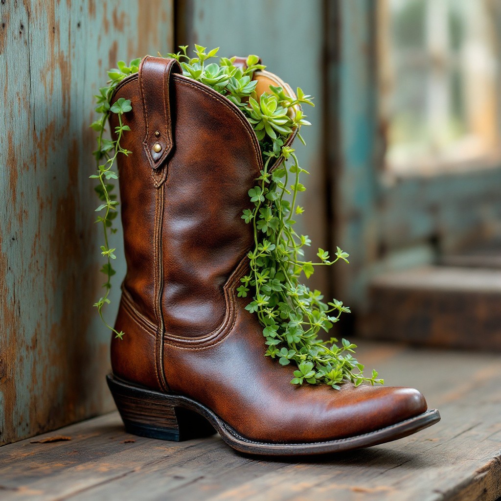 Free Botanical Boot Revival Image - Boot, Leather, Succulent | Download ...