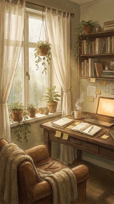 Free Cozy Study Corner Image - Study, Cozy, Sunlight | Download at ...