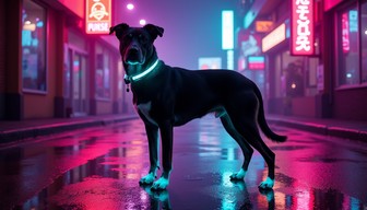 Perro Neon Free Neon Cyber Dog Image - Cyberpunk, Dog, Neon | Download at StockCake