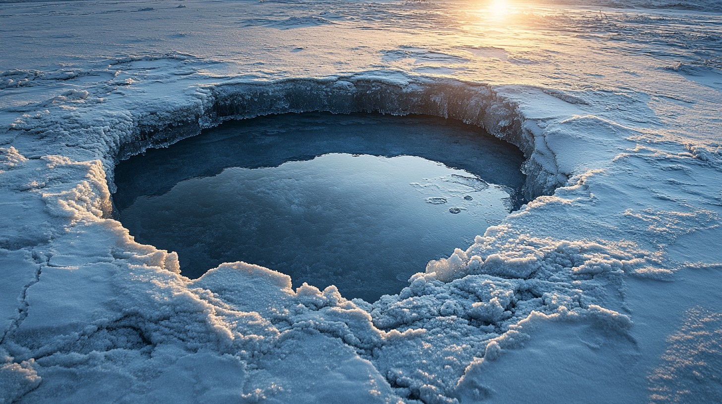 Free Icy Sunlit Hole Image - Ice, Sunset, Cold | Download at StockCake