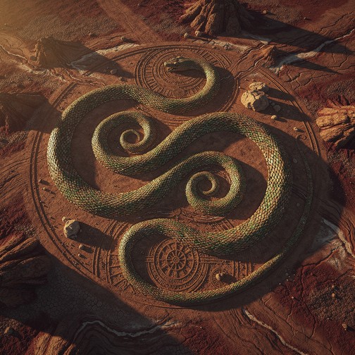 Free Ancient Serpent Earthwork Image - Desert, Serpent, Snake ...