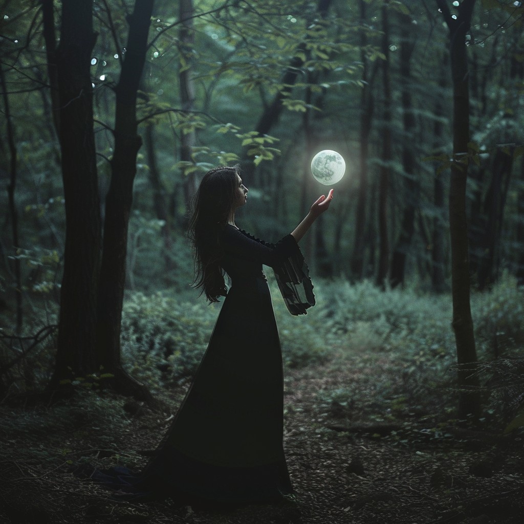 Free Enchanted forest evening Image - Woman, Forest, Mystical ...