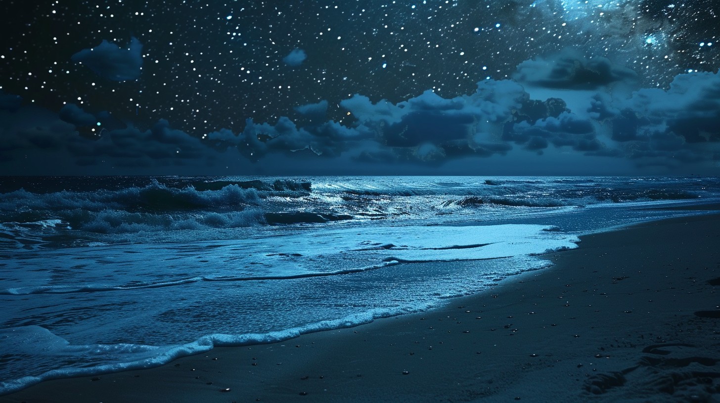 Free Starry Beach Night Image - Night, Stars, Beach | Download at StockCake