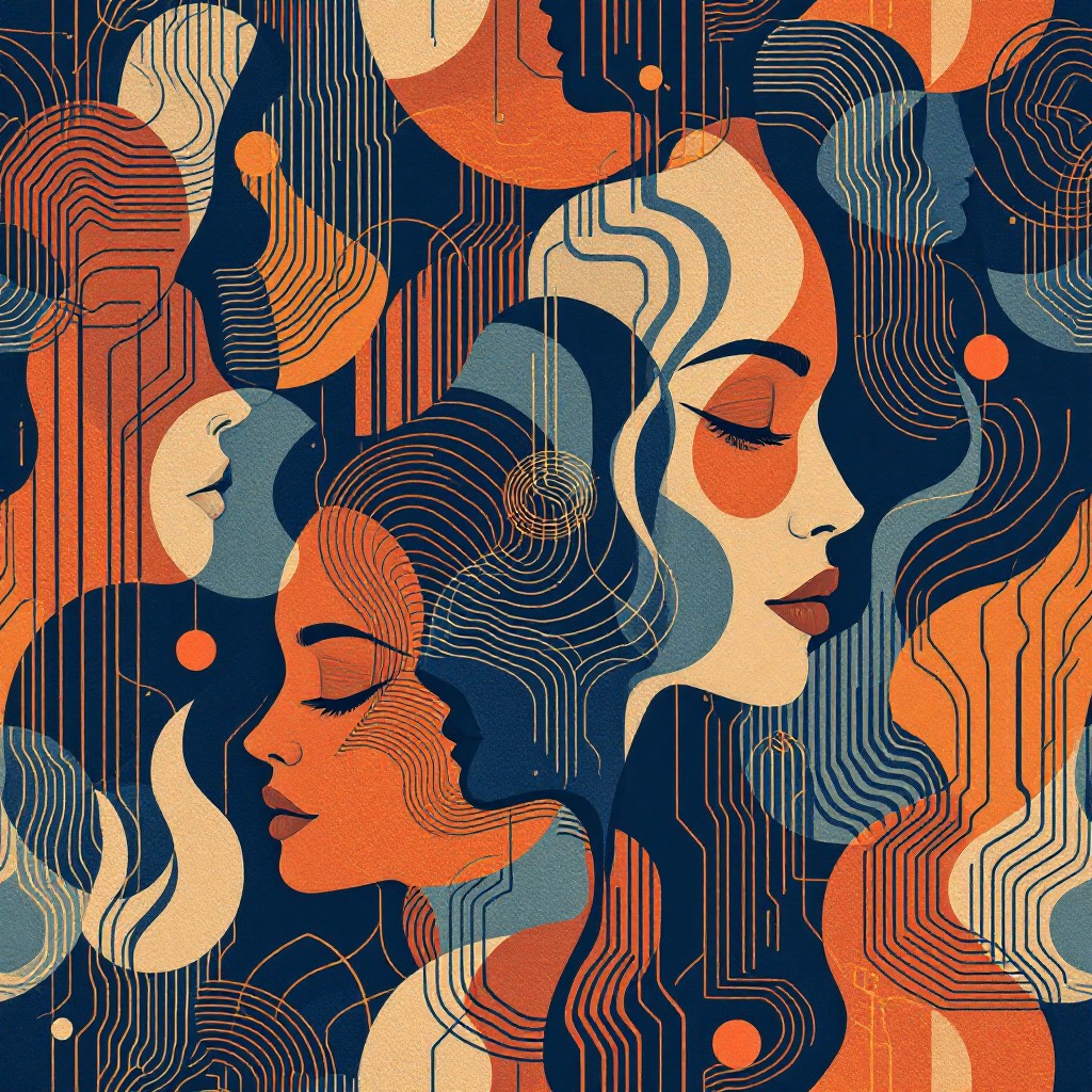 Free Flowing Geometric Profiles Image - Geometric, Abstract, Profiles ...