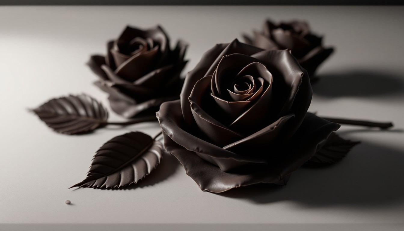 Free Chocolate Rose Art Image - Chocolate, Roses, Artisanal | Download ...
