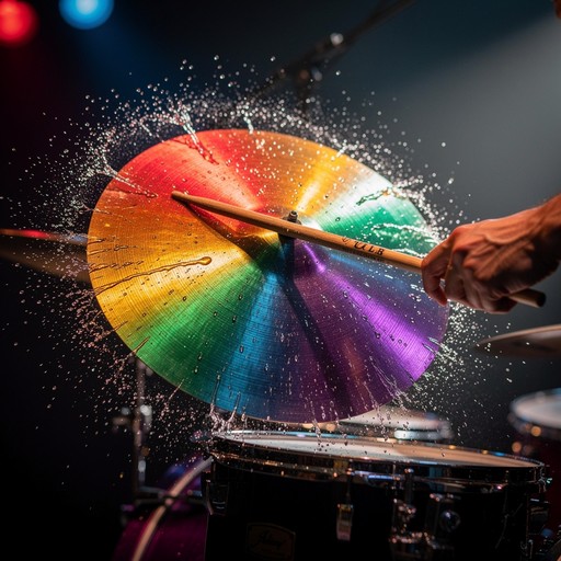 Free Rainbow Cymbal Explosion Image - Drummer, Drumstick, Cymbal ...