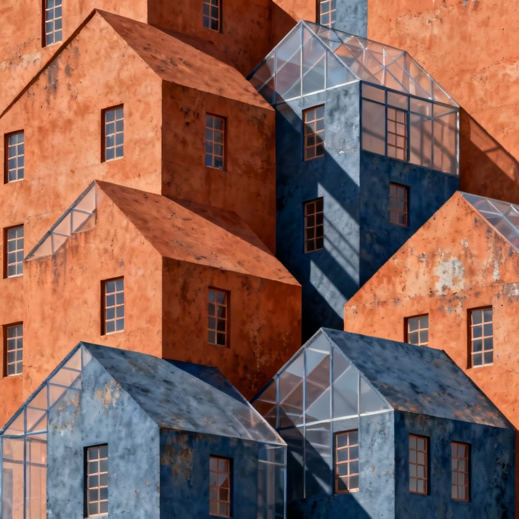 Geometric House Patterns Free Geometric House Mosaic Image - Architecture, Geometric, Terracotta ...