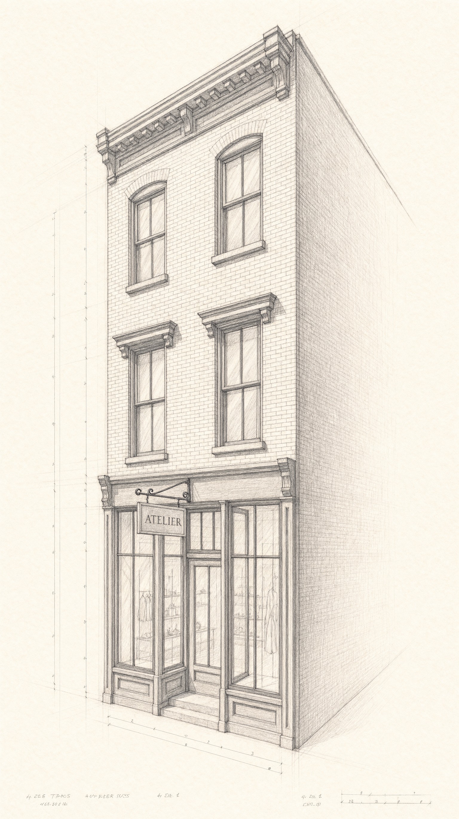 Download Pencil Sketch Storefront Image - Architecture, Sketch ...