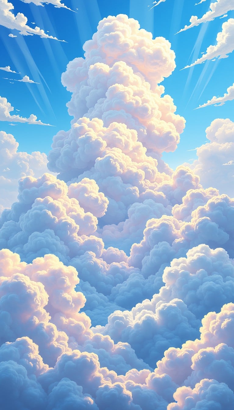 Free Majestic Sky Mountain Image - Cumulonimbus, Anime, Manga