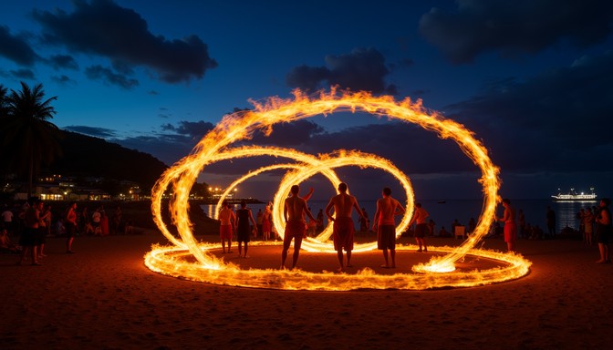 Free Fiery Night Circles Image | Download at StockCake