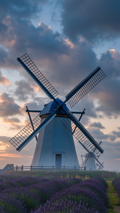 Free Lavender Fields Windmill Image - Windmill, Lavender, Fields ...