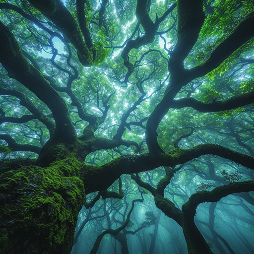 Free Enchanted Forest Canopy Image - Forest, Trees, Mist | Download at ...