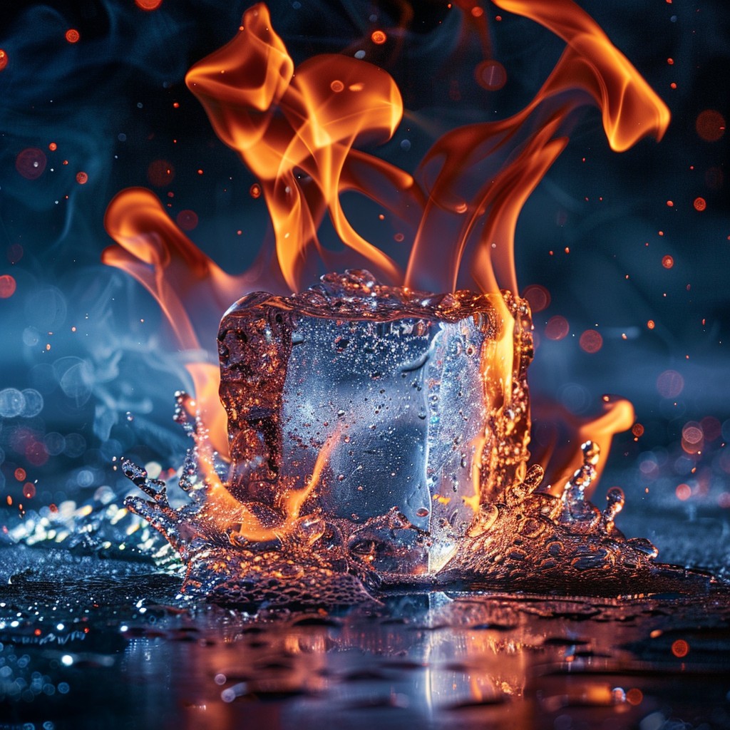 Free Fire Ice Contrast Image - Fire, Ice, Contrast | Download at StockCake