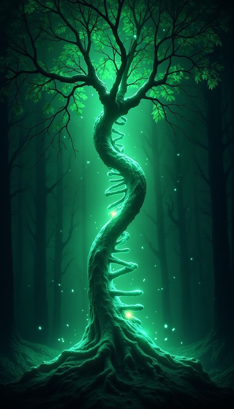 Free Luminous DNA Tree Image - Dna, Helix, Tree | Download at StockCake