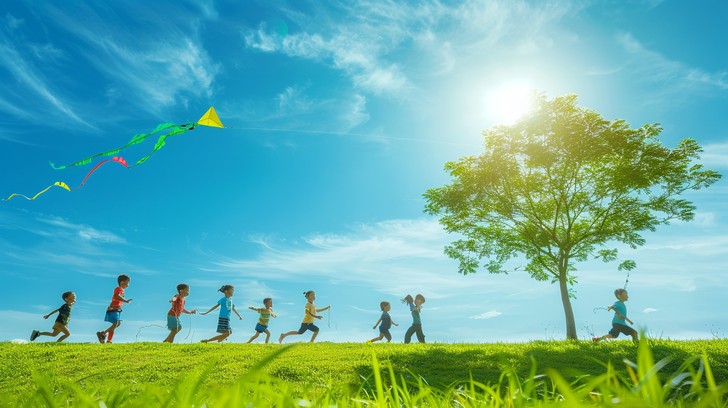 Free Kite flying day Image - Kite, Field, Mother | Download at StockCake