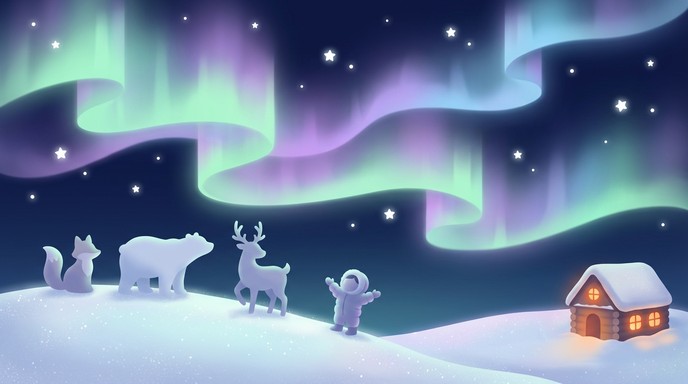 Free Northern Lights Dance Image - Inuit, Arctic, Drum | Download at ...