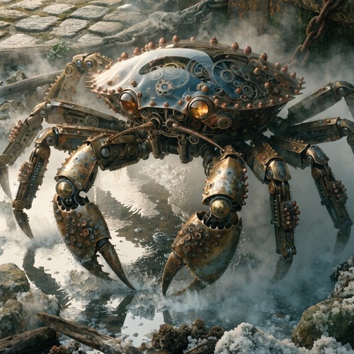 Free Steampunk Brass Crab Image - Steampunk, Mechanical, Crab ...